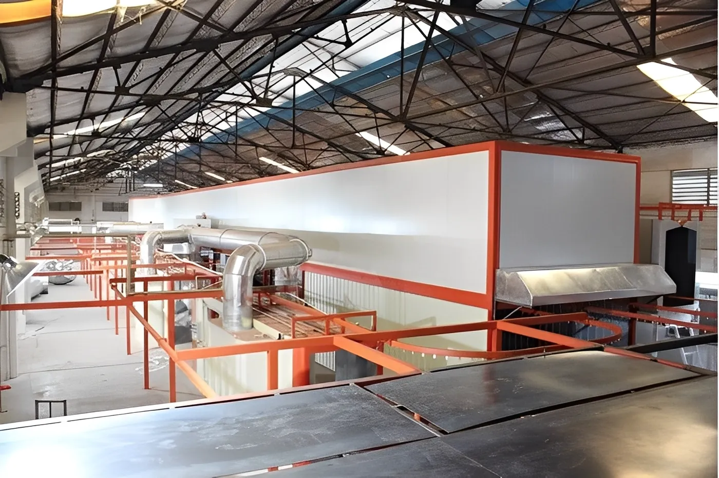 Metal furniture powder coating result - finished office chairs and storage cabinets