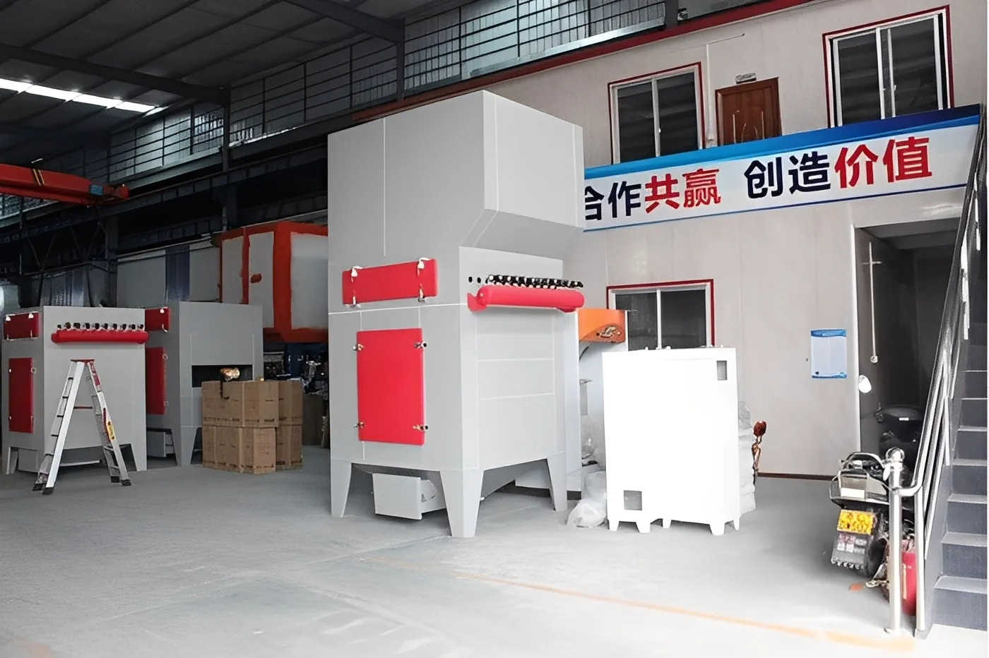 Control and environmental system for industrial equipment coating line