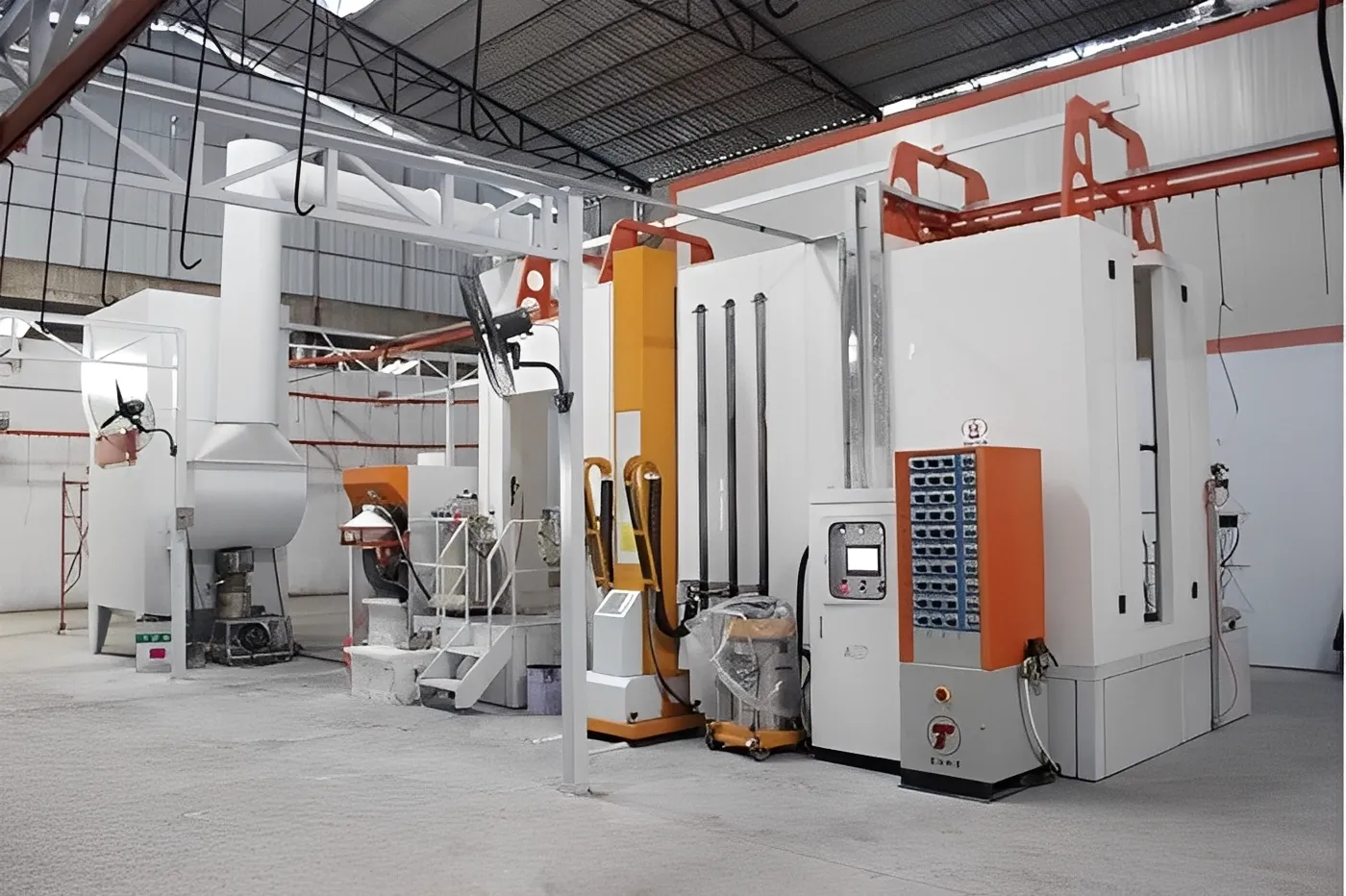 Project steps for complete powder coating line