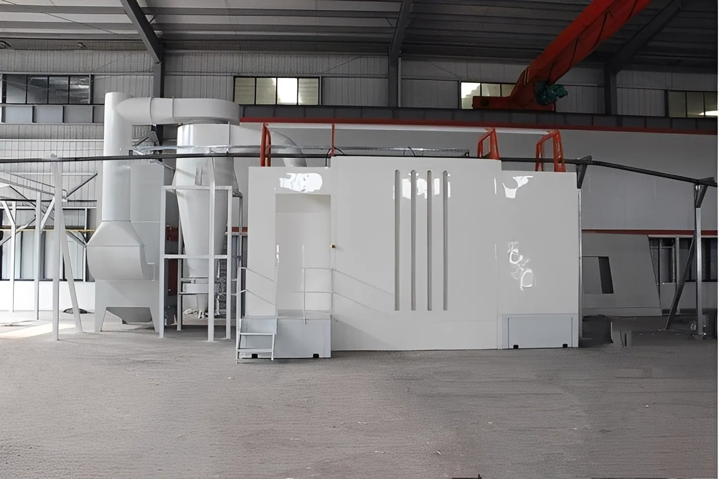 Large cyclone powder recovery system