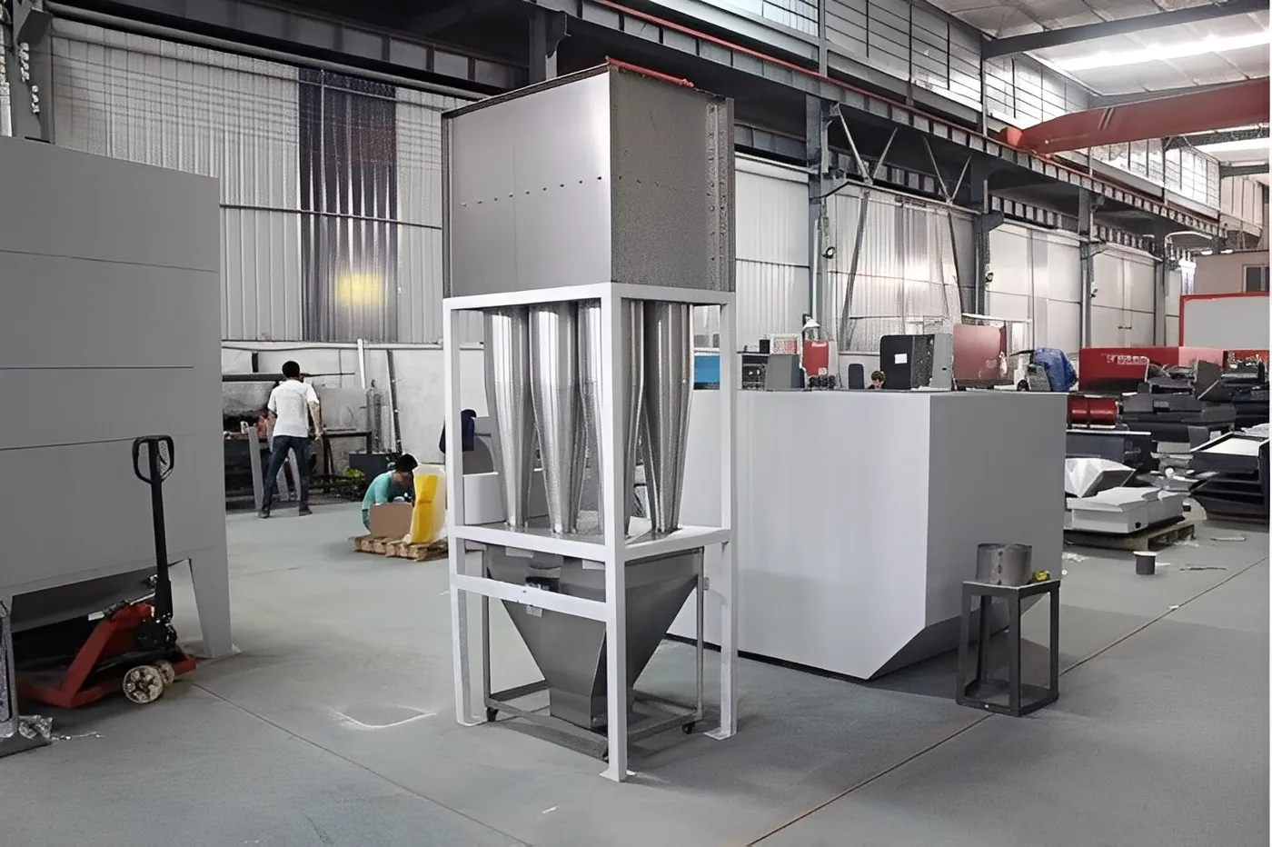 Small cyclone collector coating machine