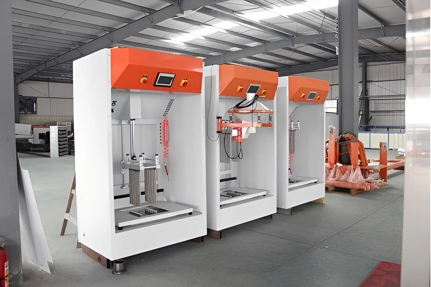 Cured powder coated parts