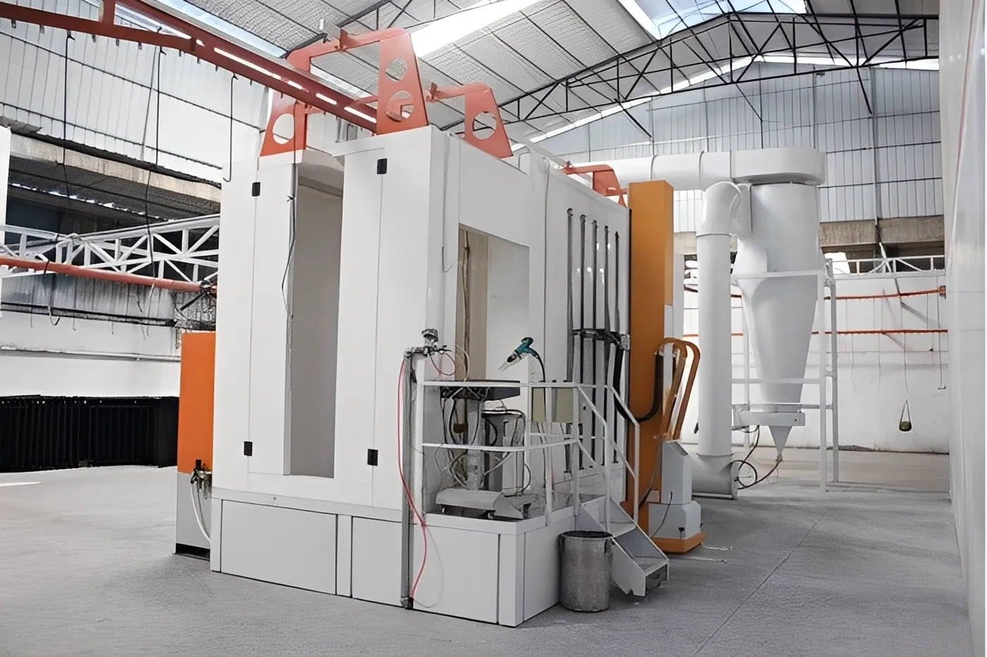 Aluminum profile powder booth