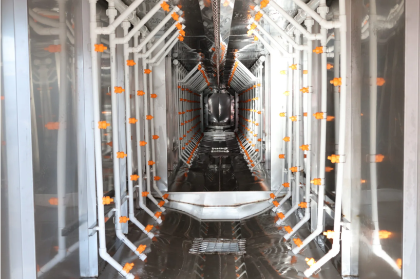 Pretreatment tunnel manufactured by Ketu