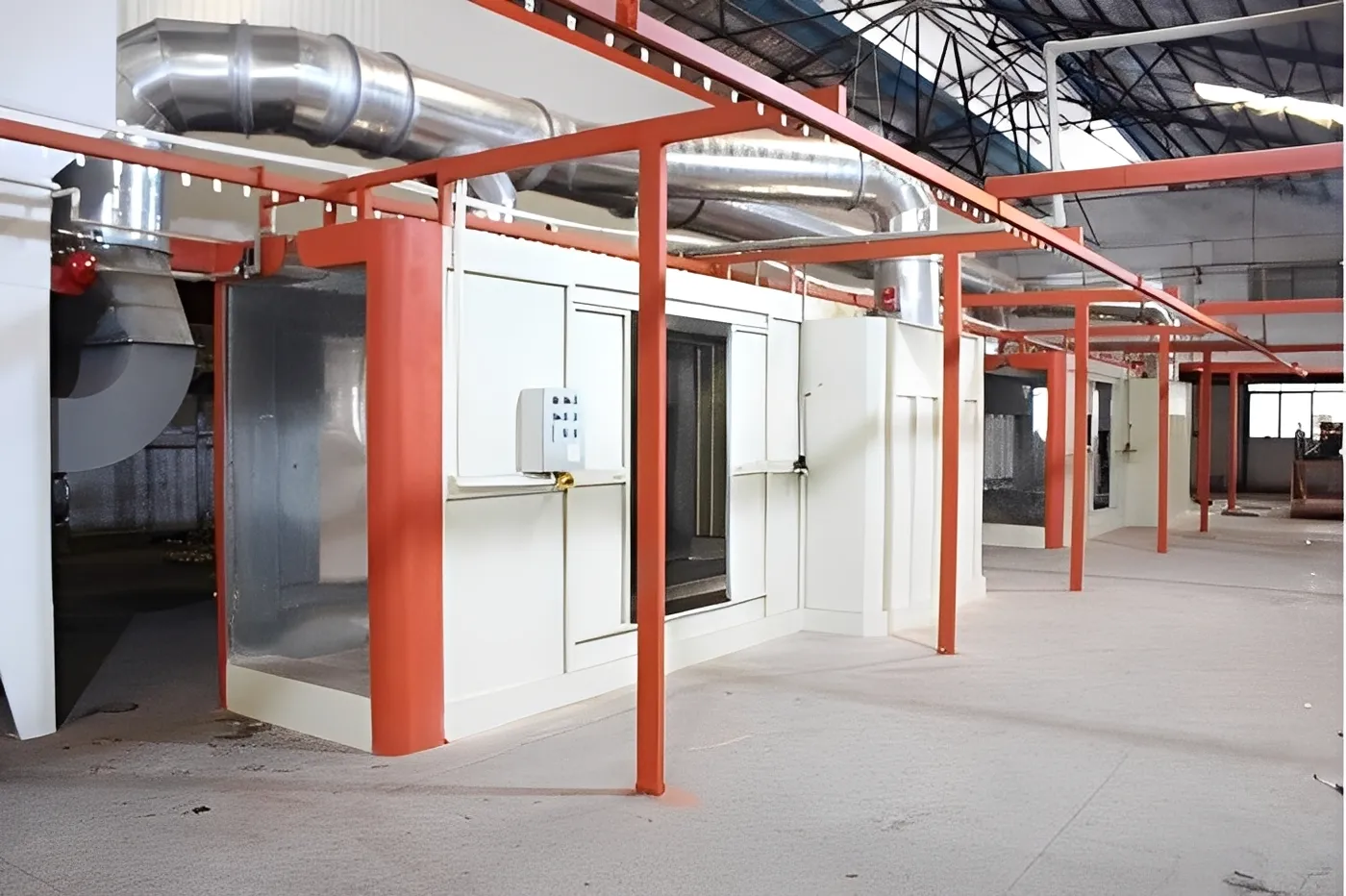 Powder coating booth