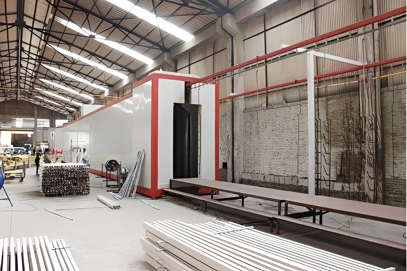 Metal furniture powder coating line