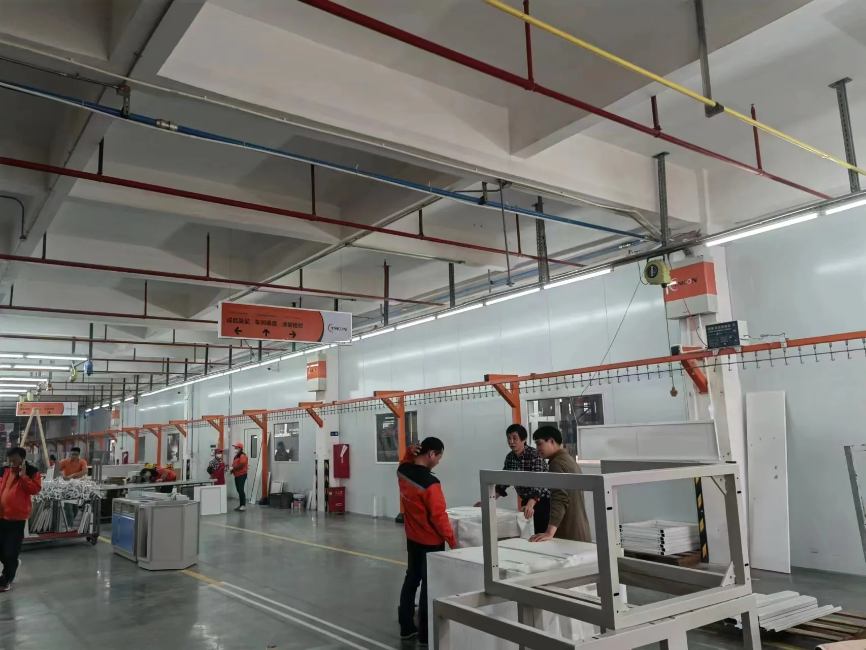 Control and environmental system customization for home appliance coating line