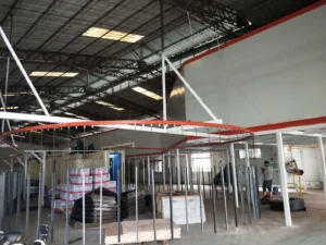 Reference powder coating line running in a real production factory