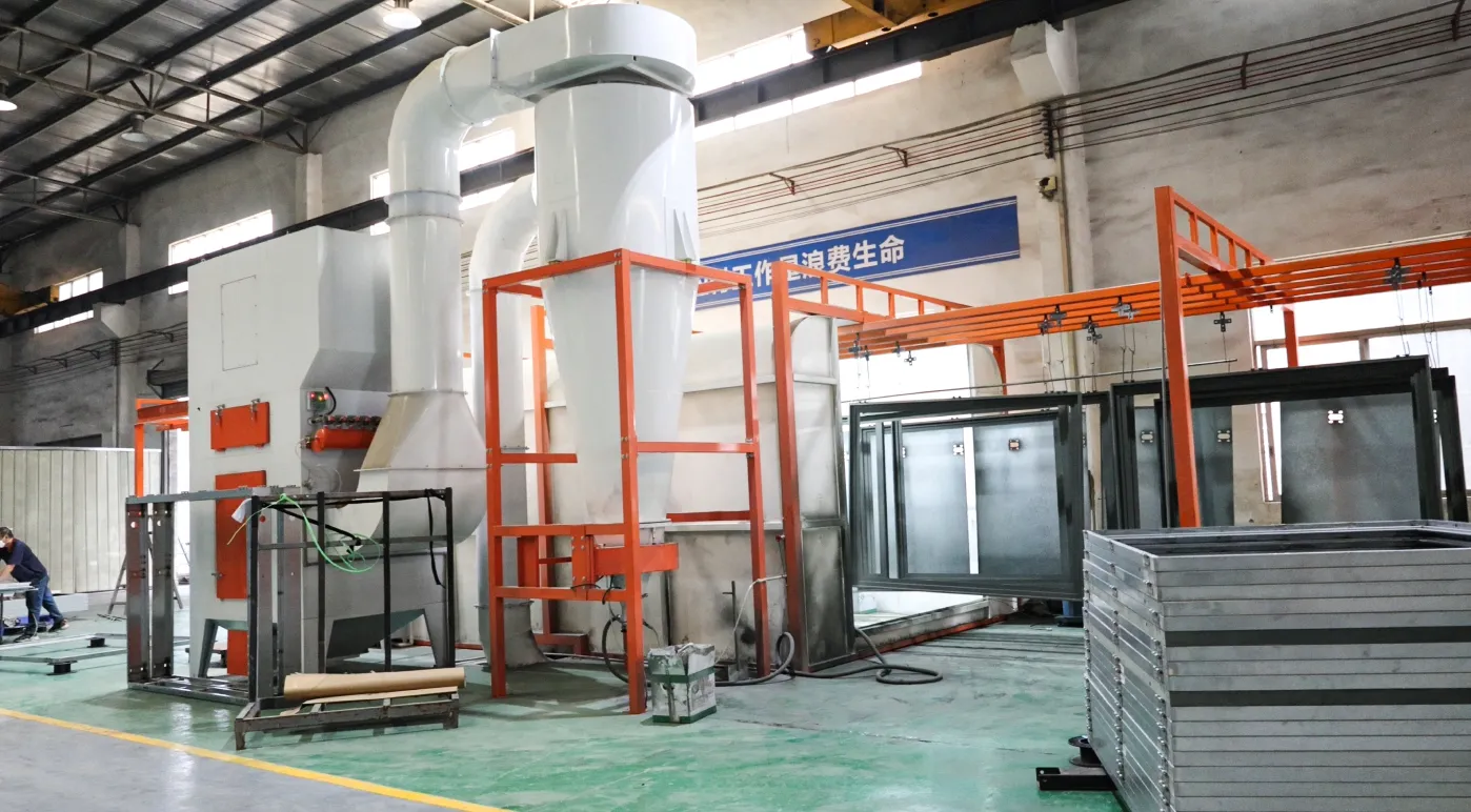 Large cyclone collector coating line