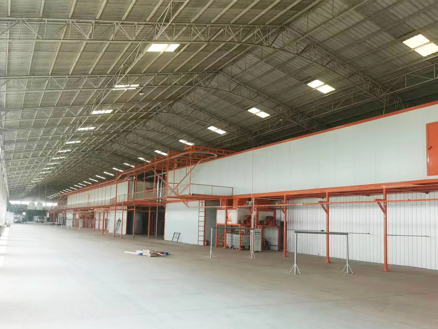 Complete powder coating line system architecture