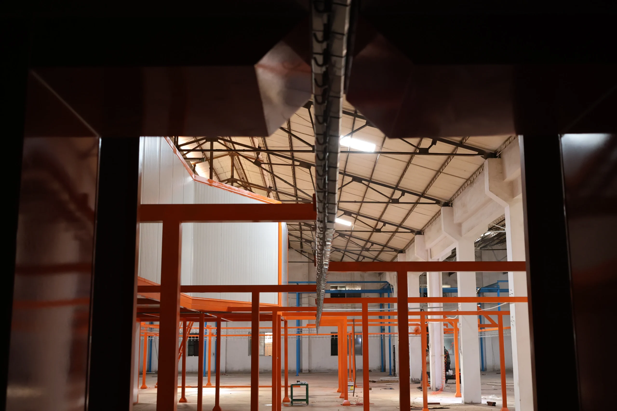 Professional electric powder coating oven full view