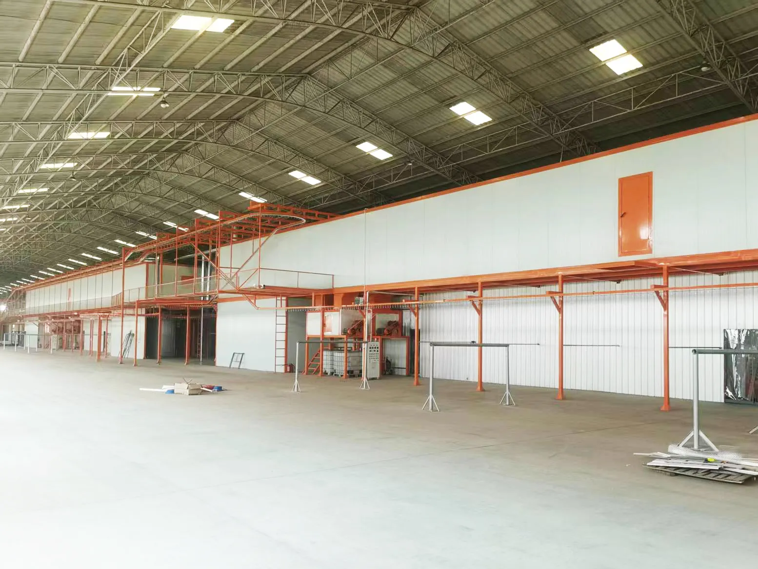 Complete industrial powder coating line system