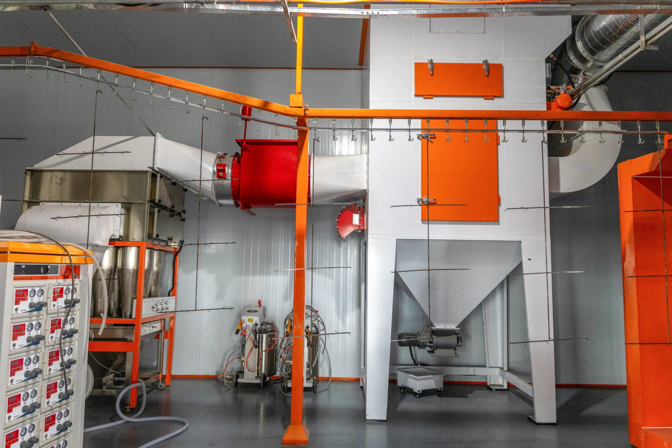 Powder recovery for home appliance coating line