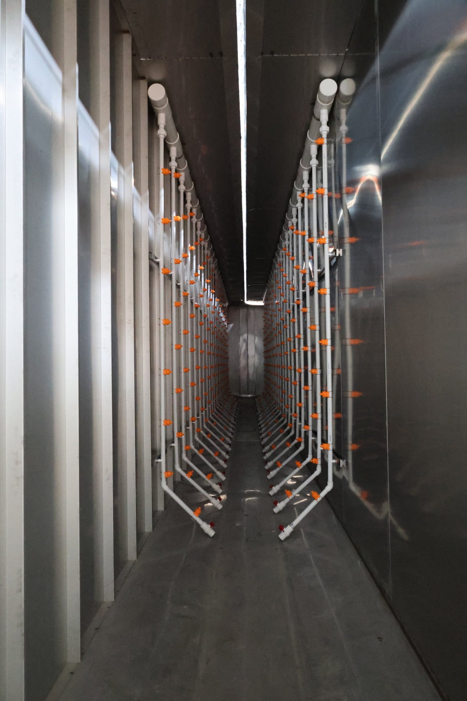 Gas or electric curing oven for warehouse storage rack powder coating line