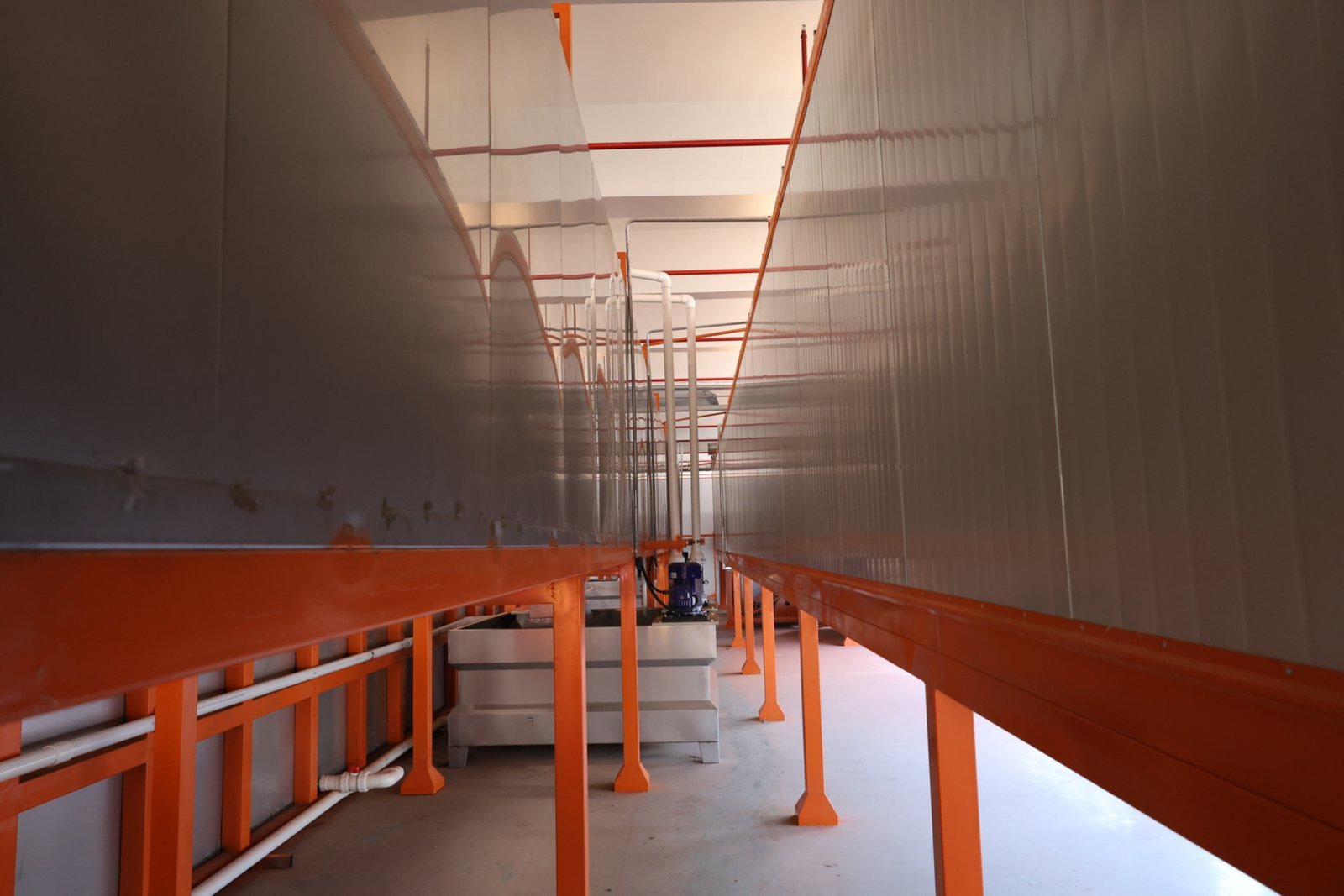 Large cabinet on conveyor