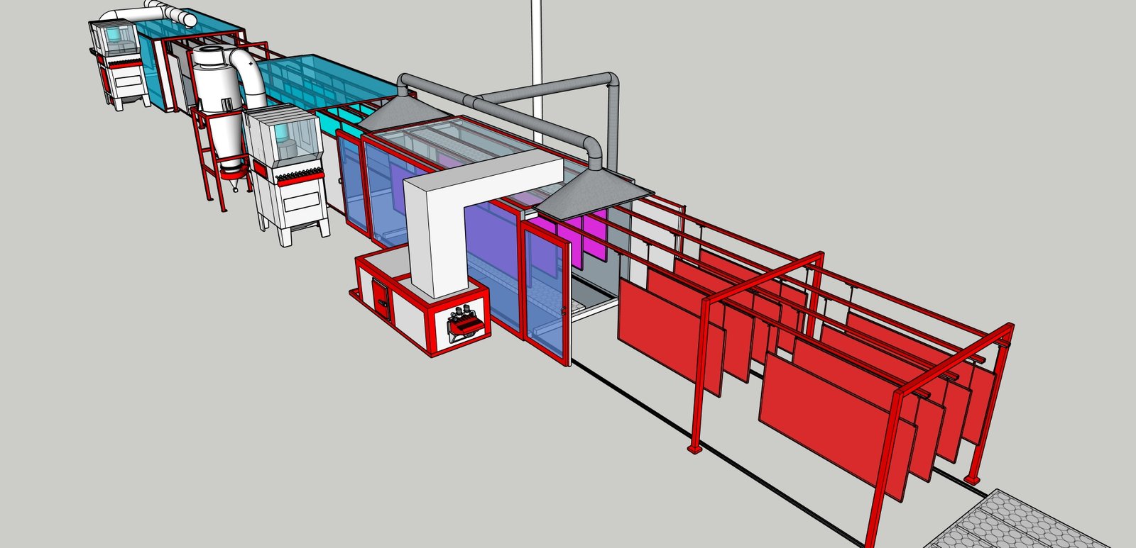 Nền dây chuyền sơn tĩnh điện
