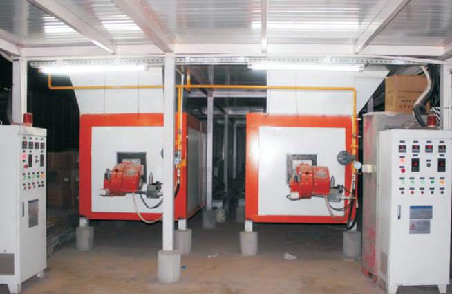 Gas-fired powder coating curing oven