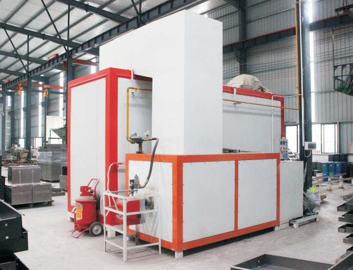 Gas powder coating curing oven