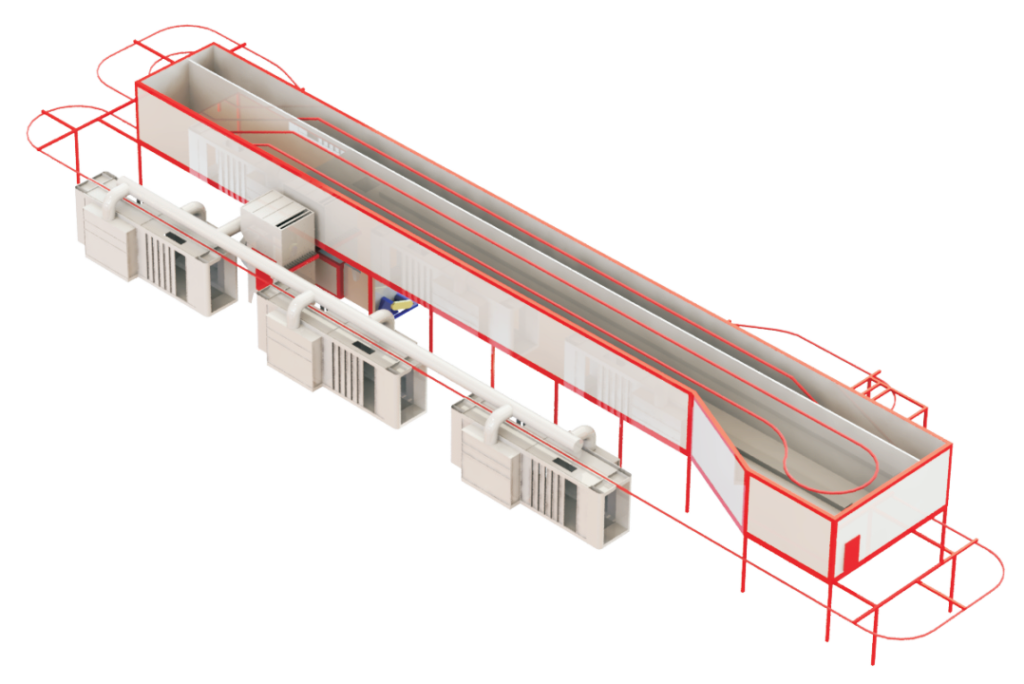 ligne de production de four de cuisson de revêtement en poudre