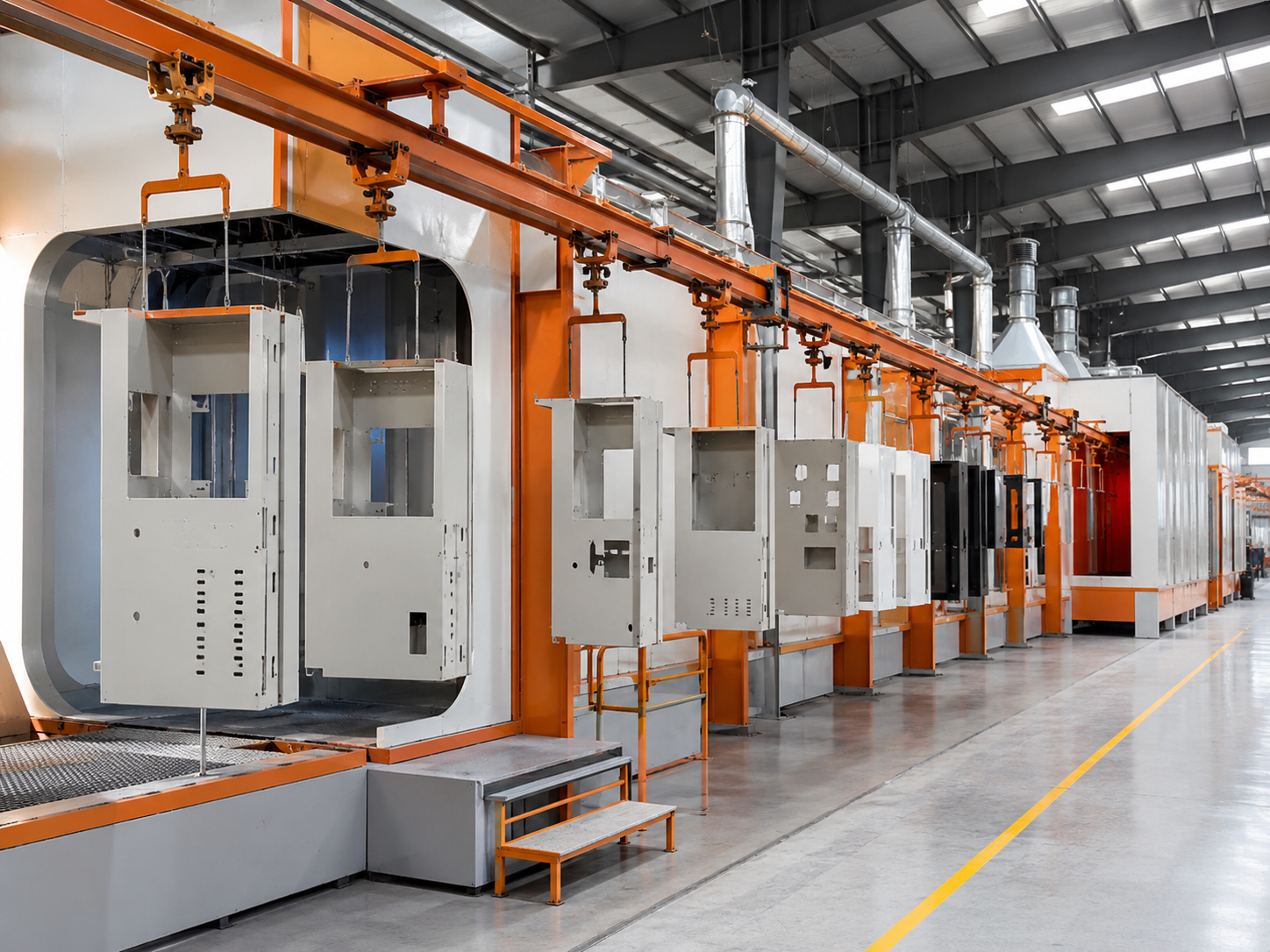 Machinery industry powder coating line for machinery coating industrial equipment coating and mechanical parts coating main view