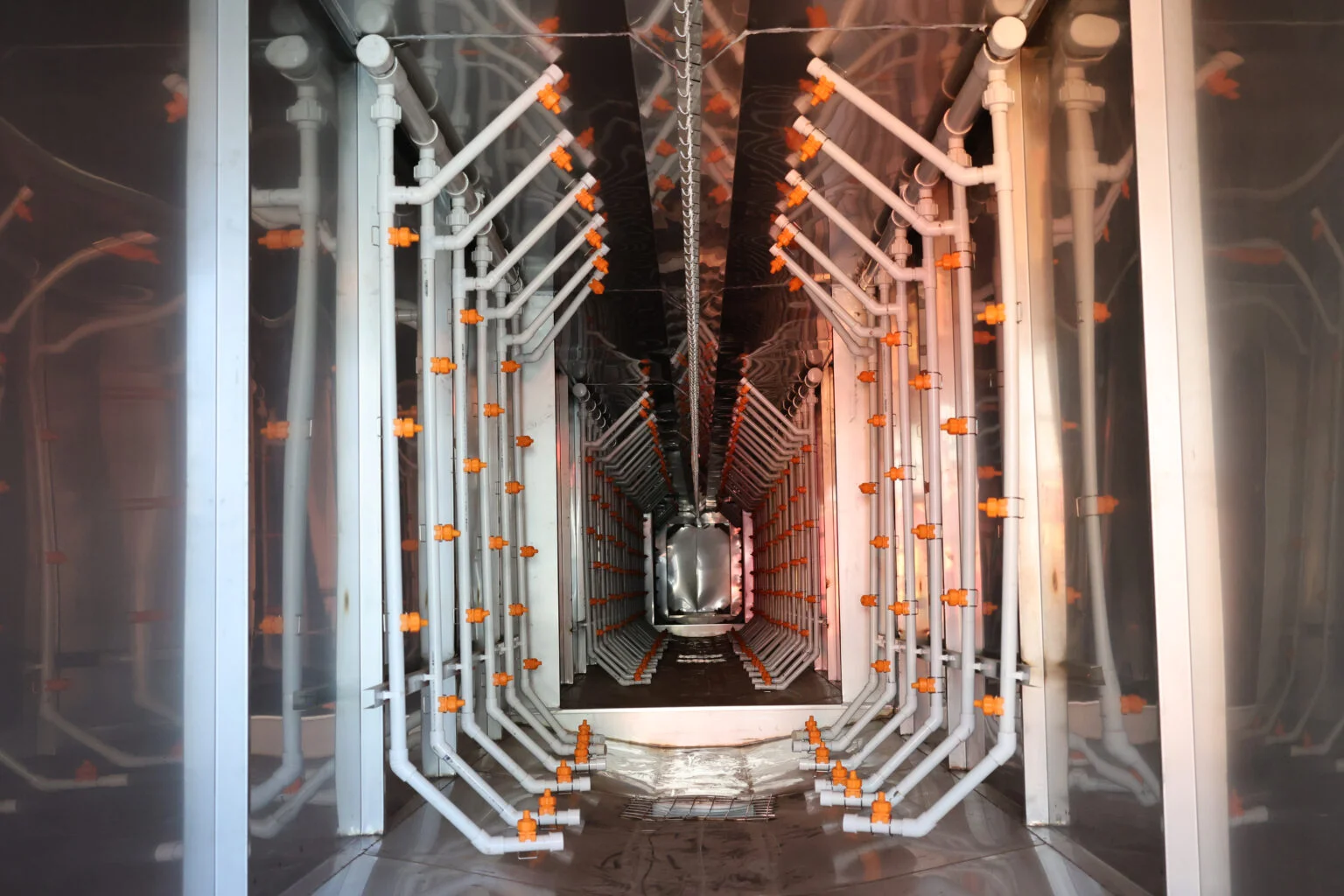7-stage pretreatment tunnel layout