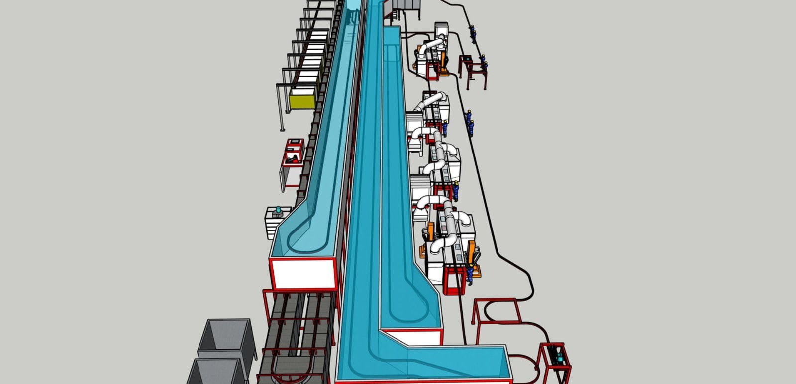 Furniture machinery powder coating production line reference