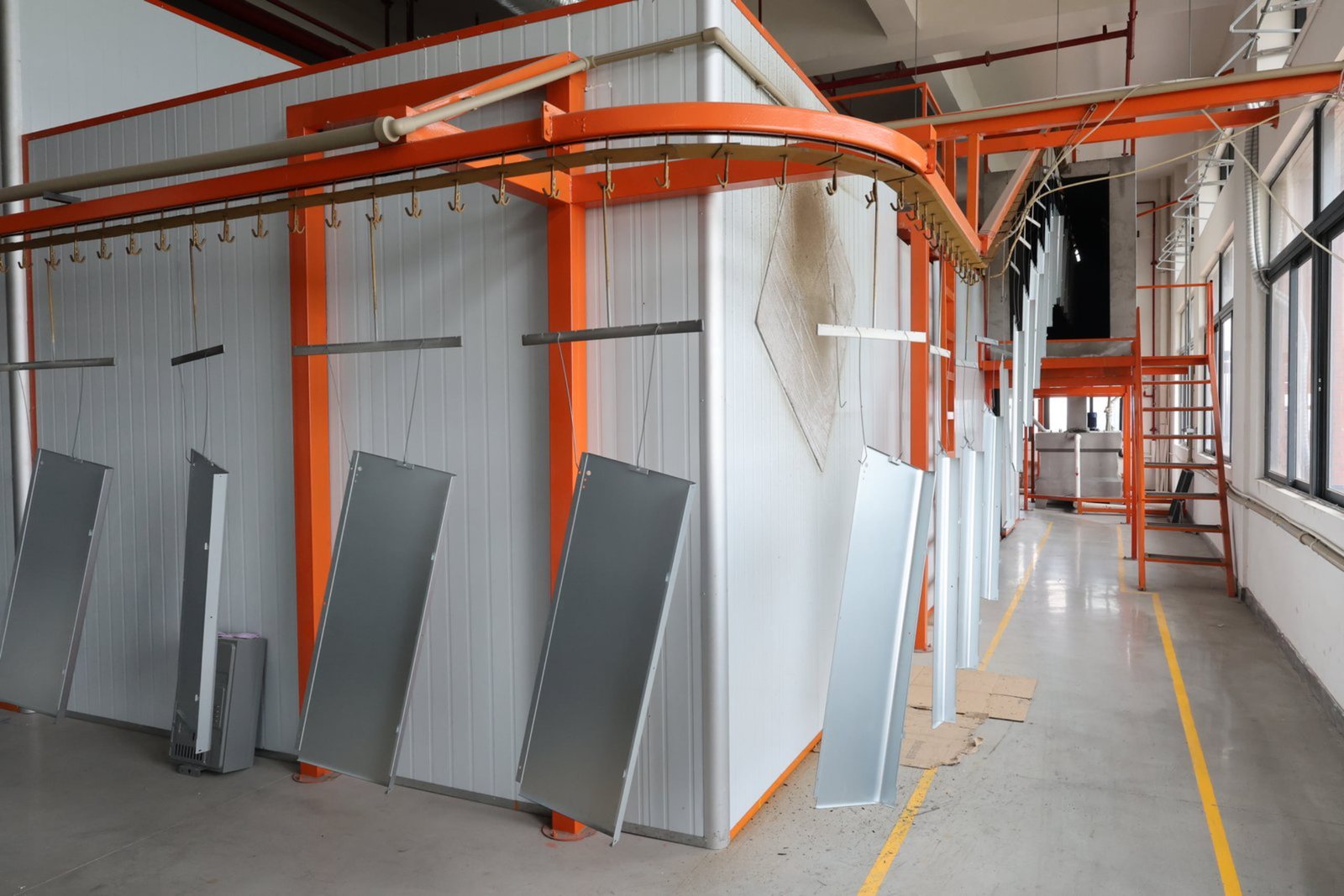 Refrigerator washing machine and appliance panel powder coating
