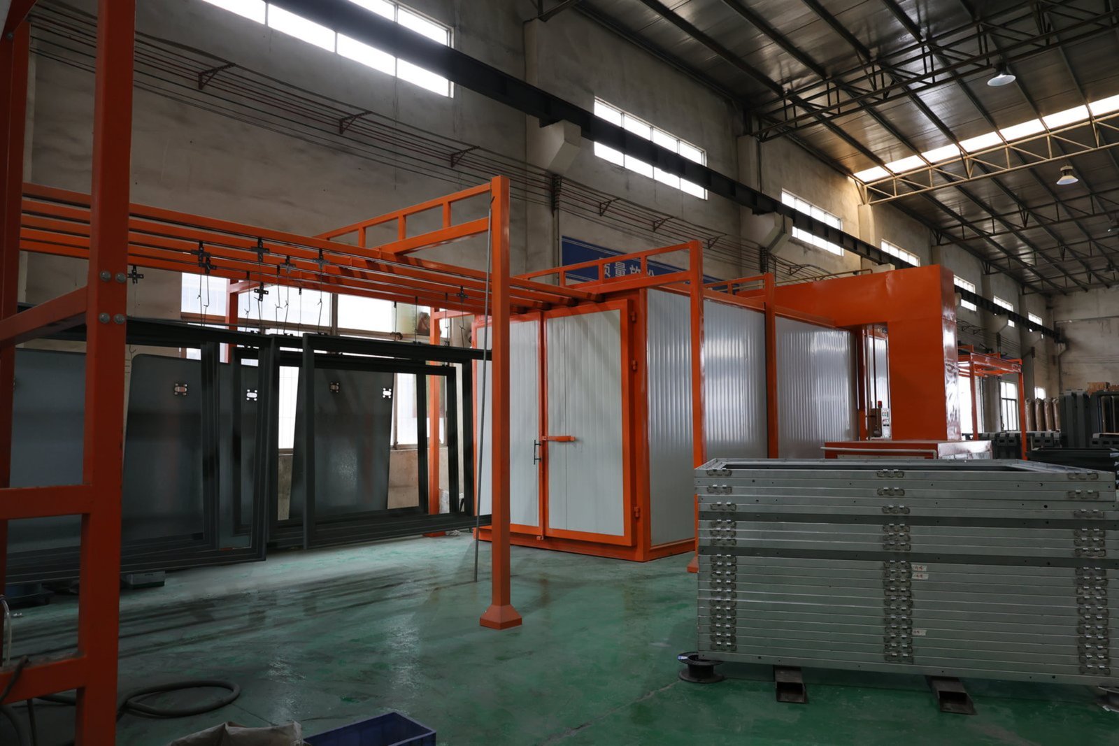 Building materials powder coating line for aluminum profile coating and architectural coating main view