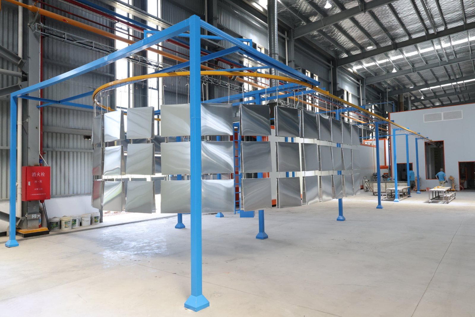 Aluminum ceiling PP large cyclone powder coating production line reference