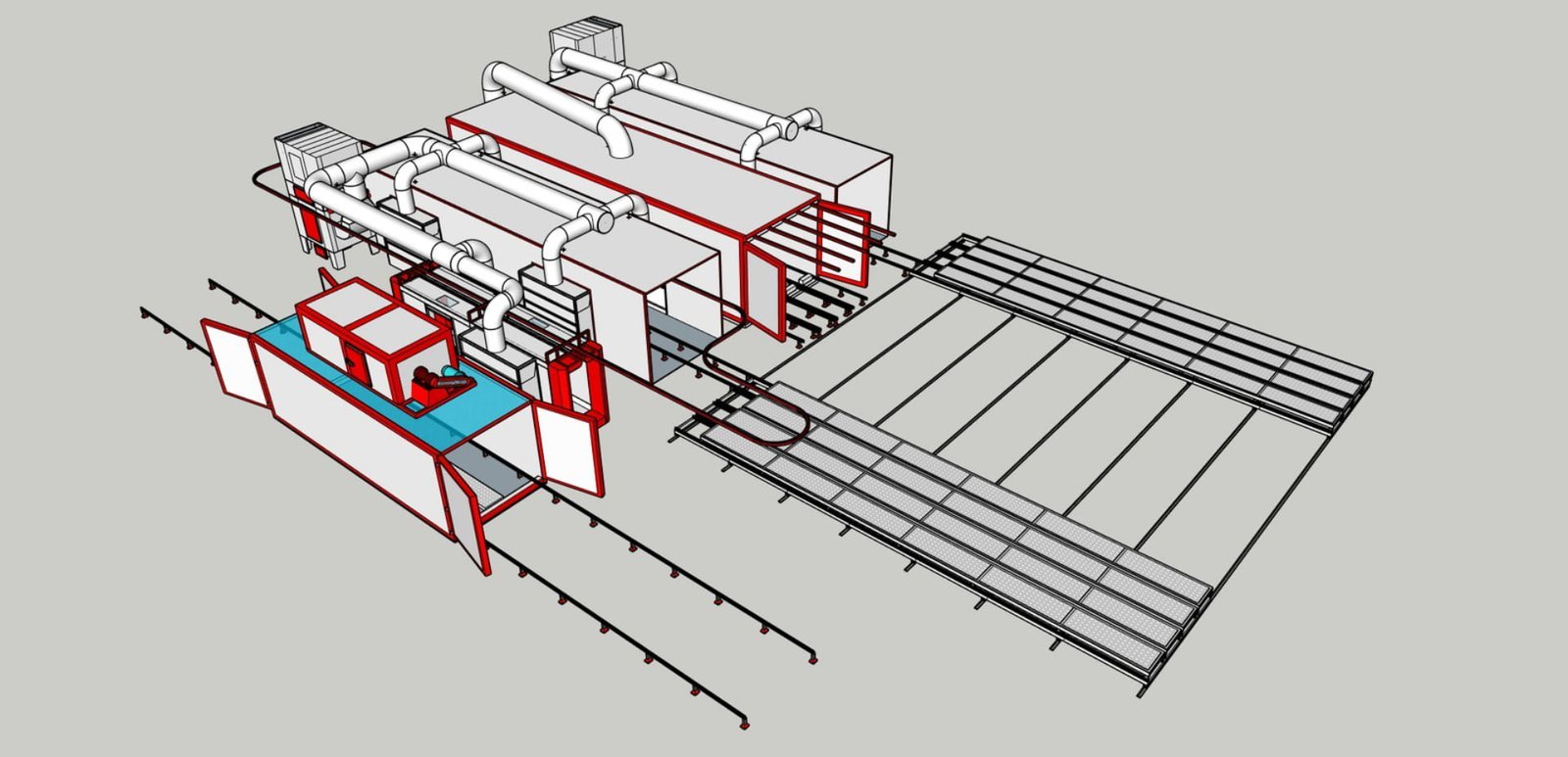 Curing oven after powder coating