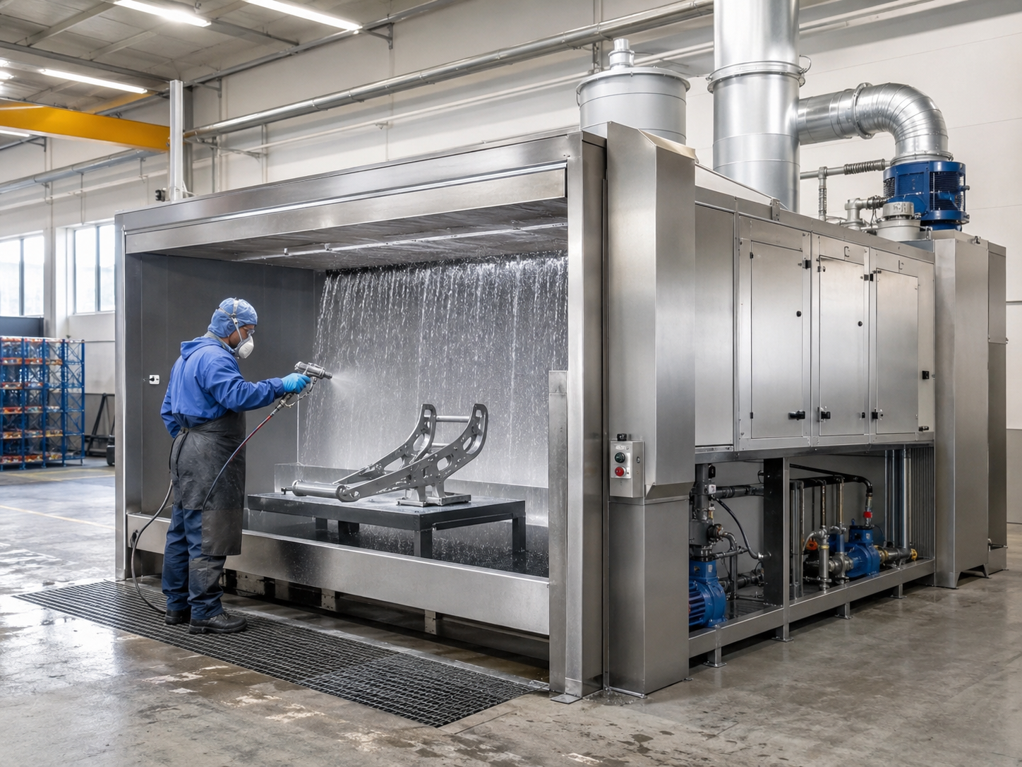 Industrial drying oven for powder coating