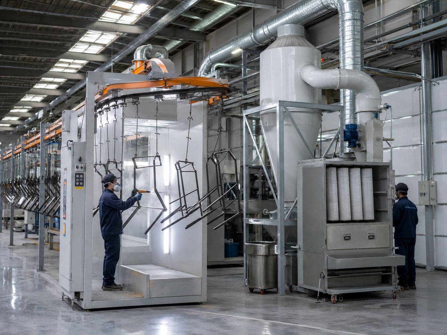 Eco-friendly furniture powder coating production line with low VOC process and sustainability
