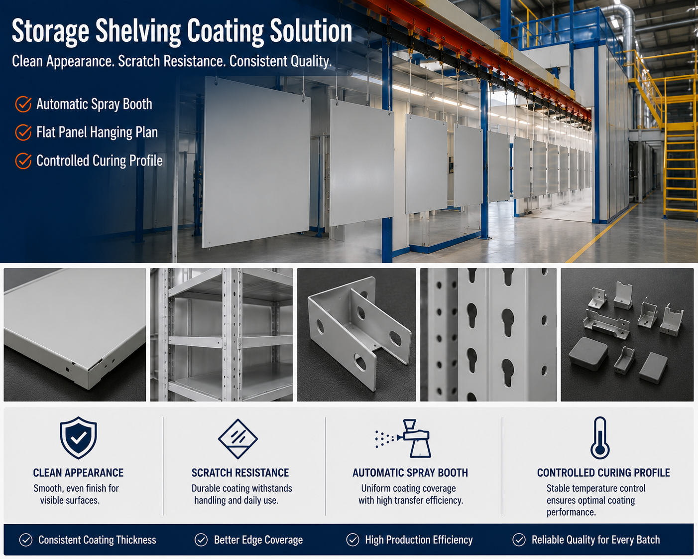 Long sidewall curing oven for extended steel beams