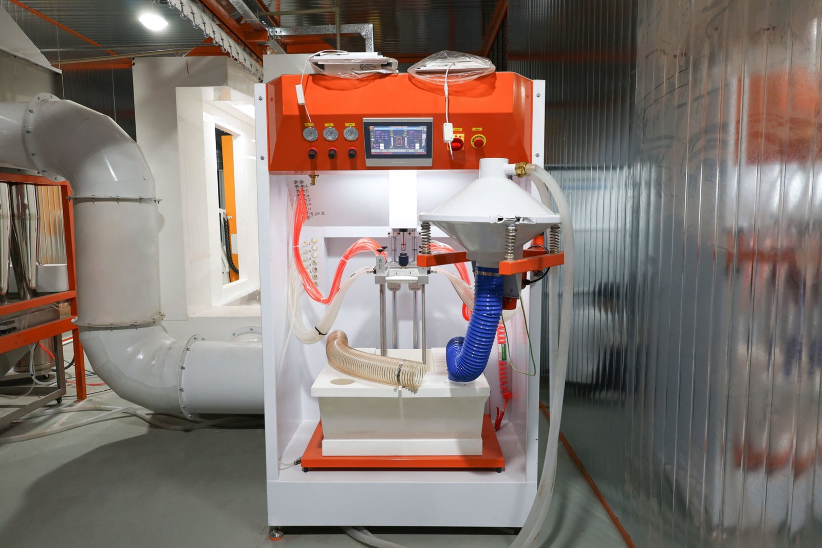 PLC control and inspection for machinery powder coating line